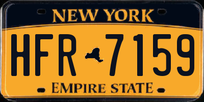 NY license plate HFR7159