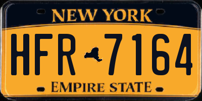 NY license plate HFR7164