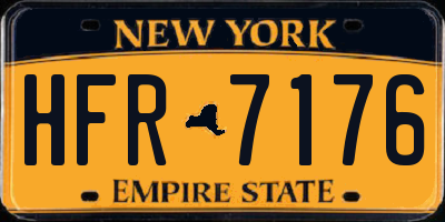 NY license plate HFR7176