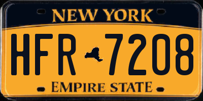 NY license plate HFR7208