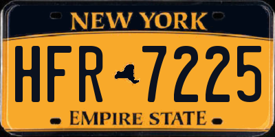NY license plate HFR7225