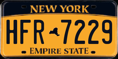 NY license plate HFR7229