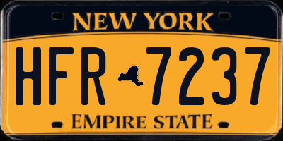NY license plate HFR7237