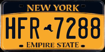 NY license plate HFR7288