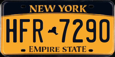 NY license plate HFR7290