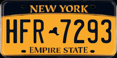 NY license plate HFR7293