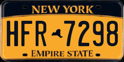 NY license plate HFR7298