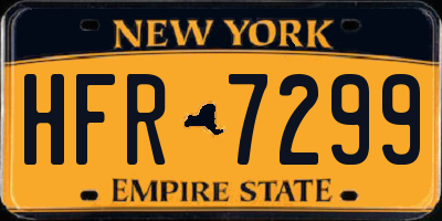 NY license plate HFR7299