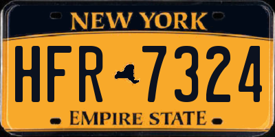 NY license plate HFR7324