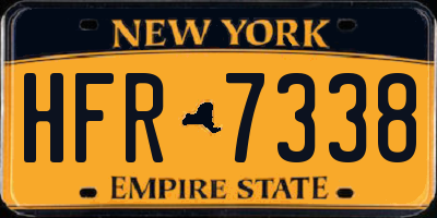NY license plate HFR7338