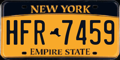 NY license plate HFR7459