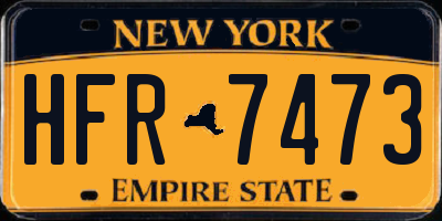 NY license plate HFR7473