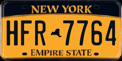 NY license plate HFR7764