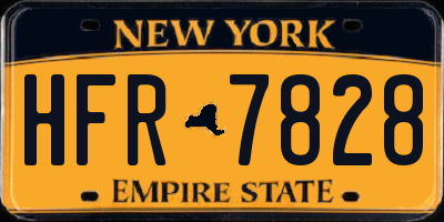 NY license plate HFR7828