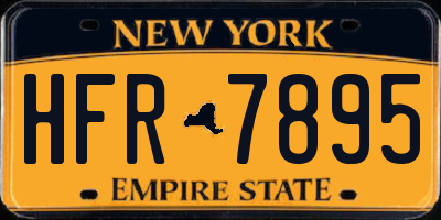 NY license plate HFR7895