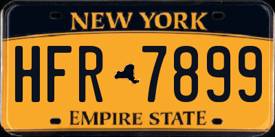 NY license plate HFR7899