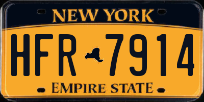 NY license plate HFR7914