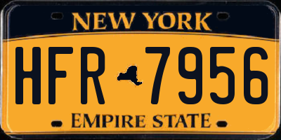 NY license plate HFR7956