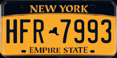 NY license plate HFR7993