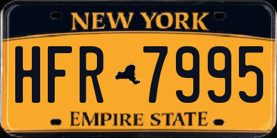 NY license plate HFR7995