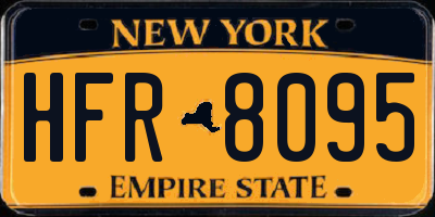 NY license plate HFR8095