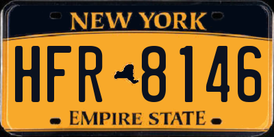NY license plate HFR8146