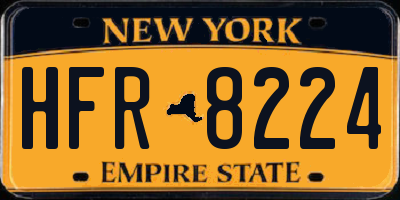 NY license plate HFR8224