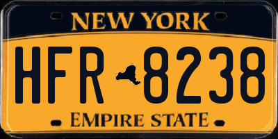 NY license plate HFR8238