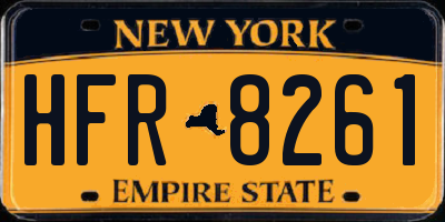 NY license plate HFR8261