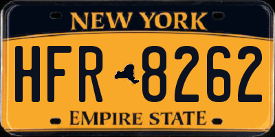 NY license plate HFR8262