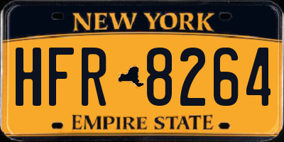 NY license plate HFR8264