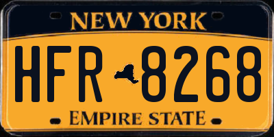 NY license plate HFR8268
