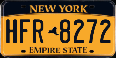 NY license plate HFR8272