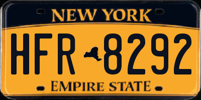 NY license plate HFR8292