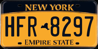 NY license plate HFR8297