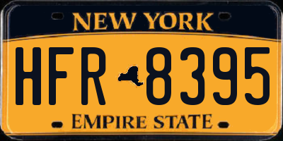NY license plate HFR8395