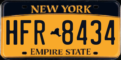 NY license plate HFR8434