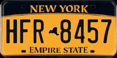 NY license plate HFR8457