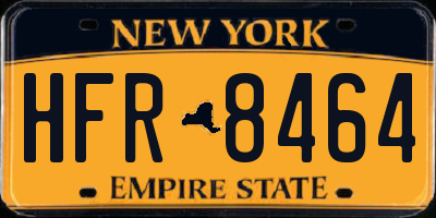 NY license plate HFR8464