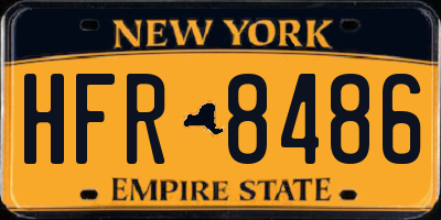 NY license plate HFR8486