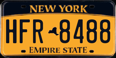 NY license plate HFR8488