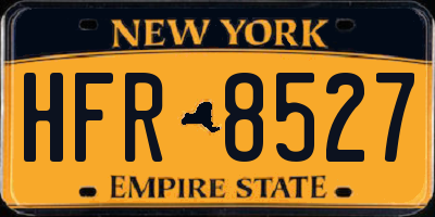NY license plate HFR8527