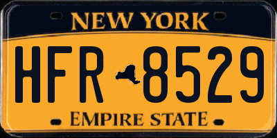 NY license plate HFR8529