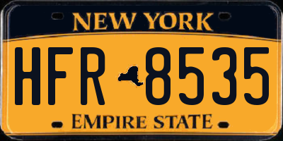 NY license plate HFR8535