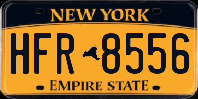 NY license plate HFR8556