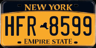 NY license plate HFR8599