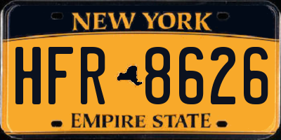 NY license plate HFR8626