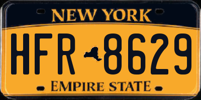 NY license plate HFR8629