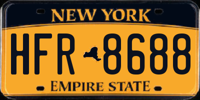 NY license plate HFR8688