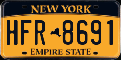 NY license plate HFR8691